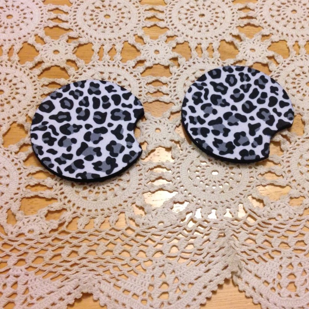 Auto Accessory, Car Coasters, animal print pattern, thin foam